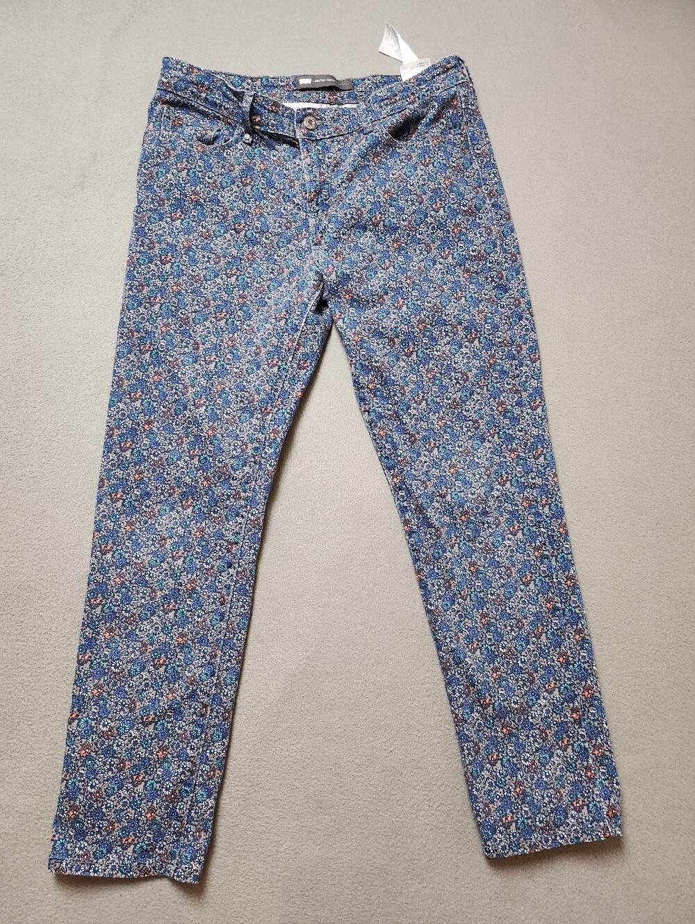 LEVI'S Mid-Rise Skinny Floral Jeans Floral Print Sz 29